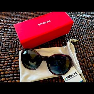 NWT Polaroid 55mm Polarized Round Sunglasses